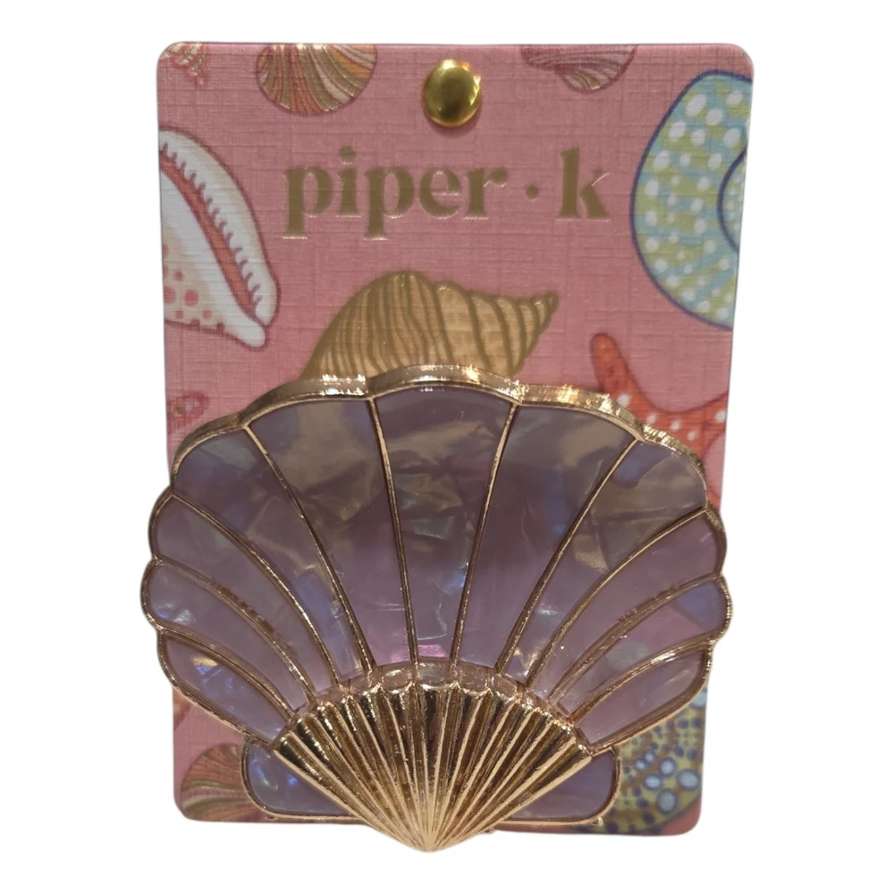 💜▪️Piper K ▪️UK Exclusive Purple Shell Hair Metal Claw Clip